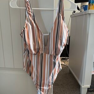 Striped One-Piece Swimsuit
